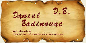 Daniel Bodinovac vizit kartica